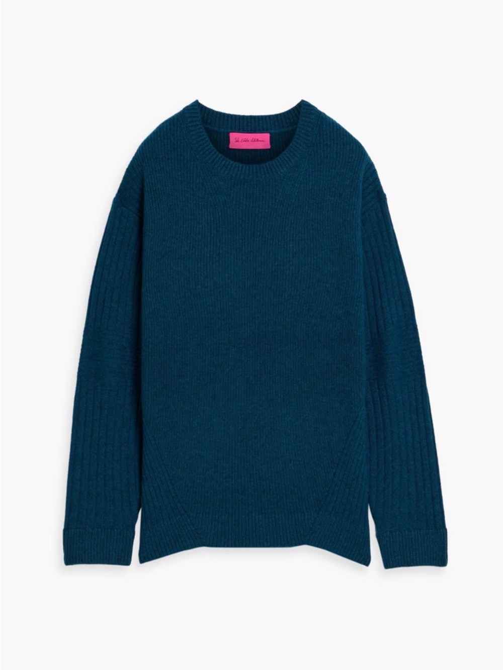 The Elder Statesman ribbed knit cashmere sweater petrol blue - Picture 8 of 9